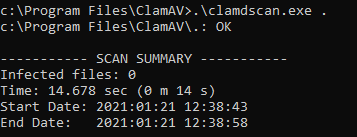 ClamAV - Запускаем сканирование